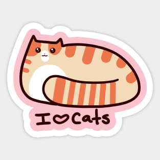 I love Cats Sticker